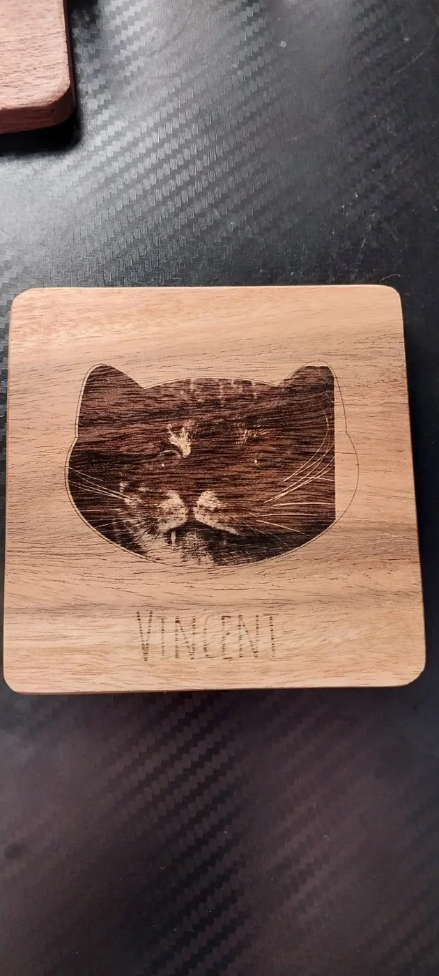 Vincent the cat coaster